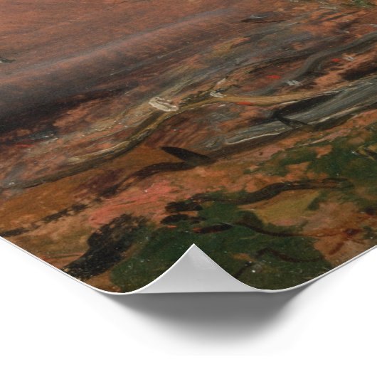 Constable - een Uitzicht in Hampstead Stormy Weath Poster (Hoek)