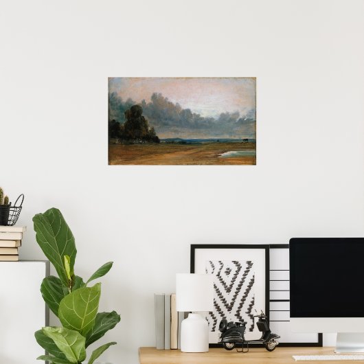 Constable - een Uitzicht op Hampstead Heath met Ha Poster (Thuiskantoor)