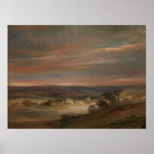 Constable - een Uitzicht op Hampstead Heath Poster