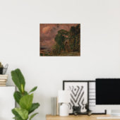 Constable - Een uitzicht op Hampstead stormachtig Poster (Thuiskantoor)