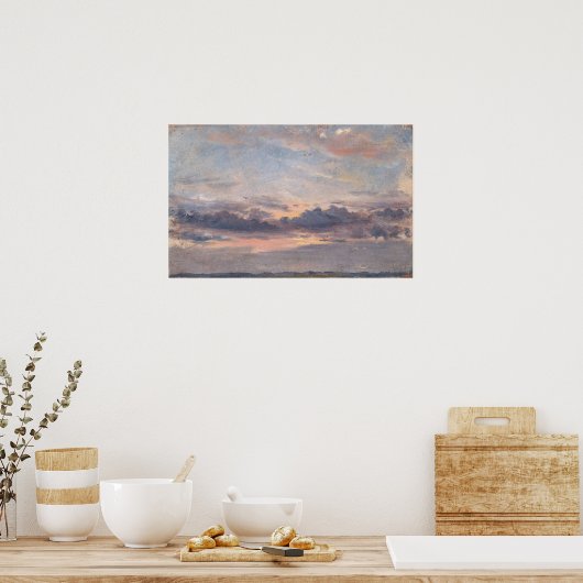 Constable - een wolkenonderzoek Sunset Poster (Keuken)