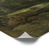 Constable - Gezicht op een bosje Poster (Hoek)