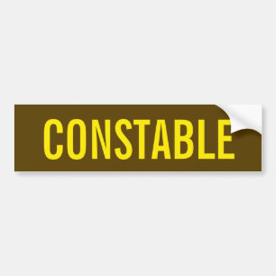 CONSTABLE - Gouden Geel Logo Embleem Bumpersticker