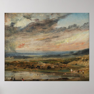 Constable - Hampstead Heath Met Vijver En Baders Poster