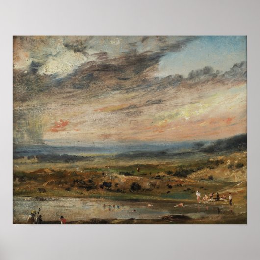 Constable - Hampstead Heath Met Vijver En Baders Poster (Voorkant)