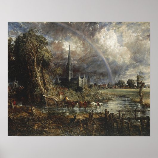 Constable - Kathedraal van Salisbury vanuit de wei Poster (Voorkant)