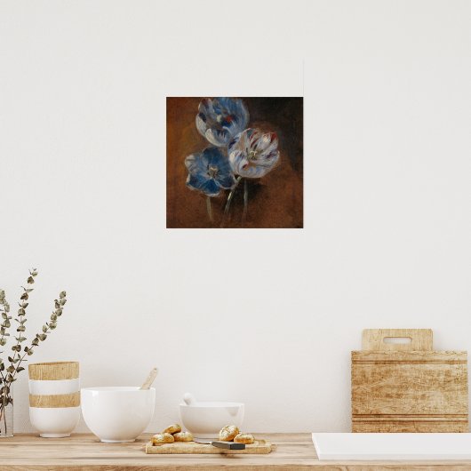 Constable - onderzoek van drie papegaaiachtigen bi poster (Keuken)