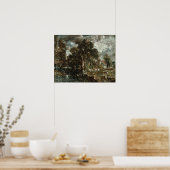 Constable - op de rivierstrook poster (Keuken)