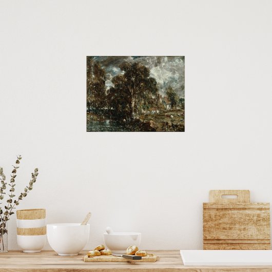 Constable - op de rivierstrook poster (Keuken)
