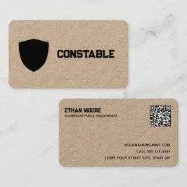 Constable Police QR-link naar chat Visitekaartje