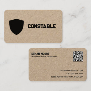 Constable Police QR-link naar chat Visitekaartje