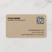 Constable Police QR-link naar chat Visitekaartje (Achterkant)