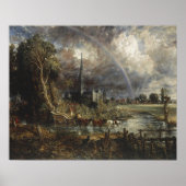 Constable - Salisbury kathedraal van de meadows Poster (Voorkant)