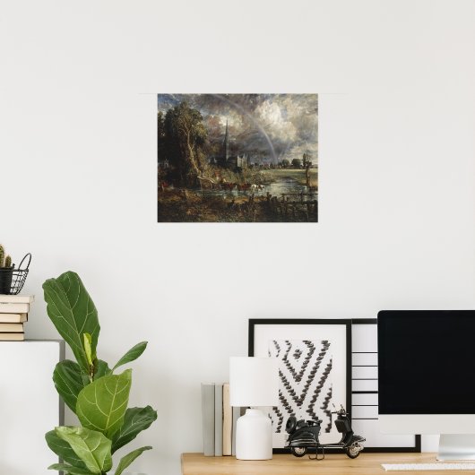 Constable - Salisbury kathedraal van de meadows Poster (Thuiskantoor)