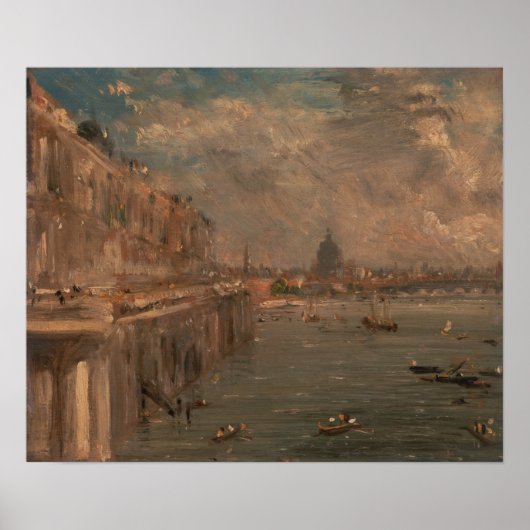 Constable - Somerset House Terrace van Waterloo Poster (Voorkant)