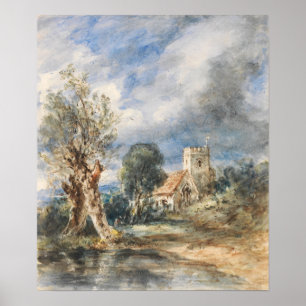 Constable - Stoke Poges Kerk Poster