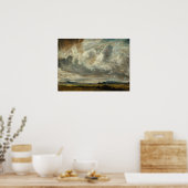 Constable - Studie van wolken boven een landschap Poster (Keuken)