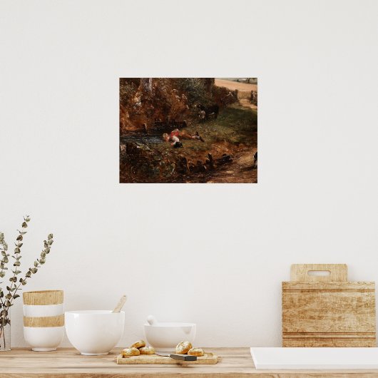 Constable - The Cornfield 1826 Poster (Keuken)