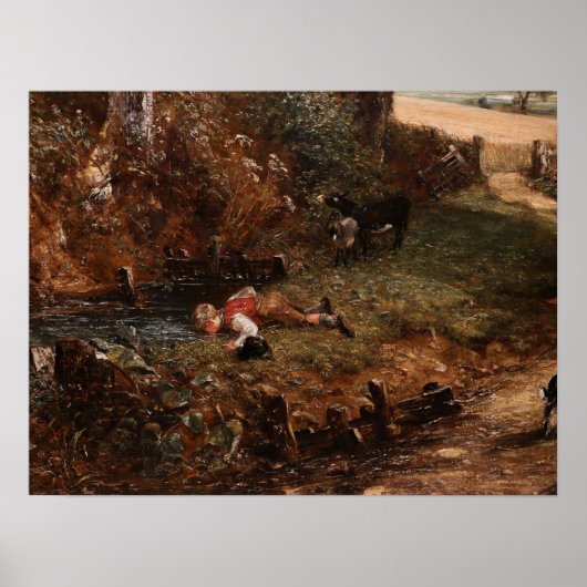 Constable - The Cornfield 1826 Poster (Voorkant)