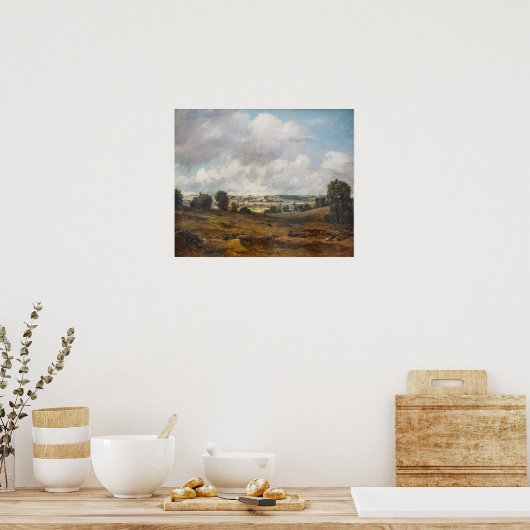 Constable - Uitzicht van dedham uit oost - berghol Poster (Keuken)