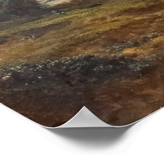 Constable - Uitzicht van dedham uit oost - berghol Poster (Hoek)