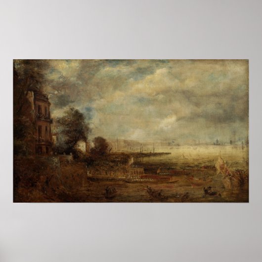Constable - Waterloo Bridge, gezien vanuit Whiteha Poster (Voorkant)