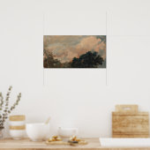 Constable - Wolkenstudie met bomen Poster (Keuken)