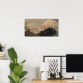 Constable - Wolkenstudie met bomen Poster (Thuiskantoor)