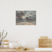 Constable - Wolkenstudie Stormachtige zonsondergan Poster (Keuken)