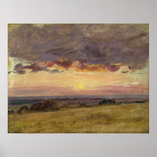 Constable - Zomeravond met onweerswolken Poster (Voorkant)