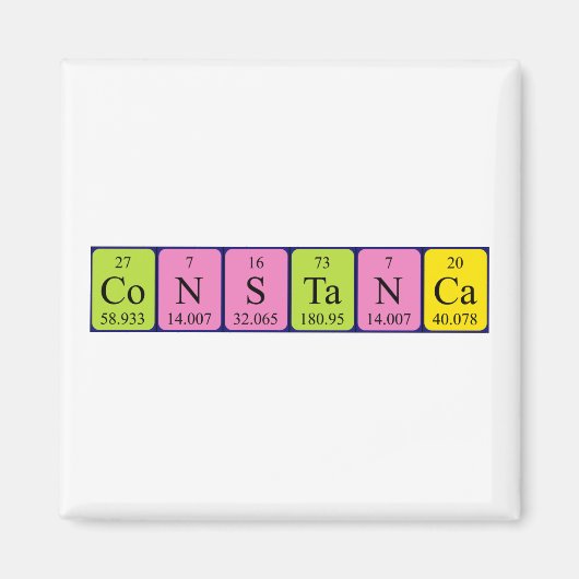 Constança Periodieke Naam Magnet (Voorkant)
