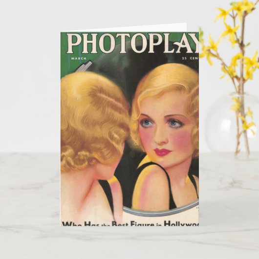 Constance Bennett Movie Star Kaart (Gele Bloem)