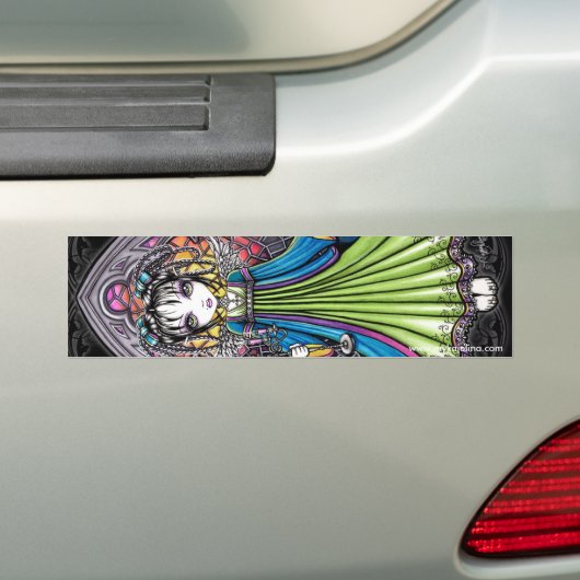 Constance Glas in lood Sunset Angel Bumpersticker (Op auto)