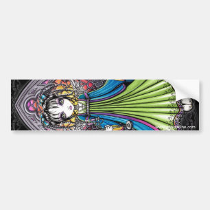 Constance Glas in lood Sunset Angel Bumpersticker