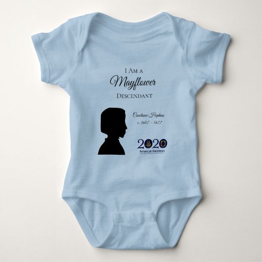 Constance Hopkins Mayflower Baby Bodysuit (Voorkant)