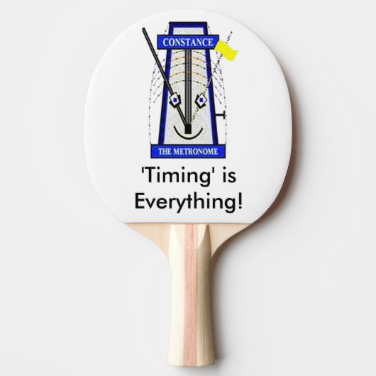 Constance the Metronome Ping-Pong Paddle Tafeltennisbatje (Voorkant)