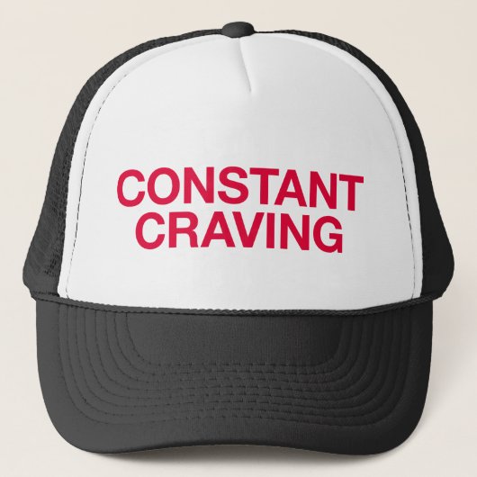 CONSTANT CRAVING: Slogan vrachtwagenhoed Trucker Pet (Voorkant)