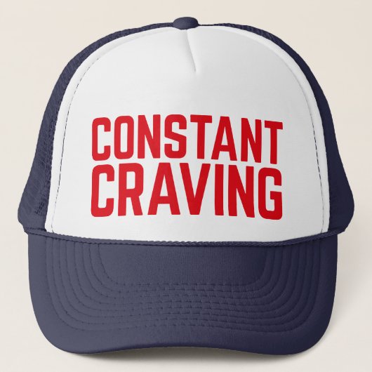CONSTANT CRAVING: Slogan vrachtwagenhoed Trucker Pet (Voorkant)