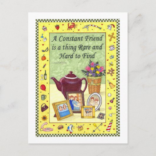 Constant Vriendschap Inspirerend Briefkaart (Voorkant)