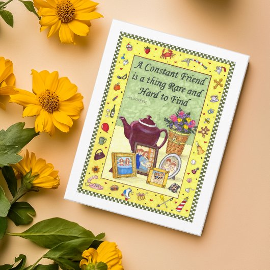 Constant Vriendschap Inspirerend Briefkaart