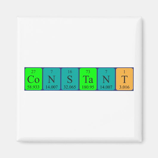 Constante periodieke naammagneet magneet (Voorkant)