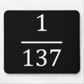 constante van de fijne structuur, uitsluitend gema muismat (Voorkant)