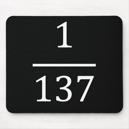 constante van de fijne structuur, uitsluitend gema muismat (Voorkant)