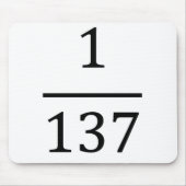 constante van de fijne structuur, uitsluitend gema muismat (Voorkant)