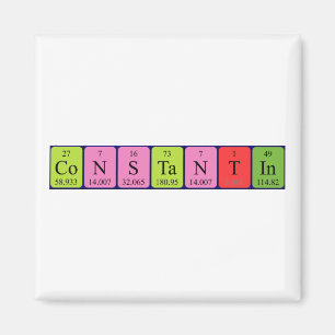 Constantiële periodieke tabelnaammagneet magneet