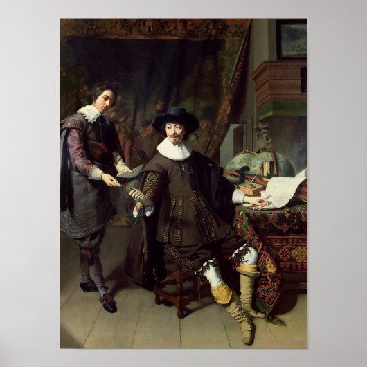 Constantijn Huygens en zijn griffier, 1627 Poster (Voorkant)