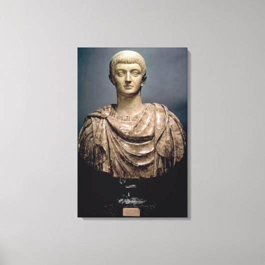 Constantijn I (c.274-337) c.350 AD (Marble) Canvas Afdruk (Voorkant)