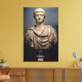 Constantijn I (c.274-337) c.350 AD (Marble) Canvas Afdruk (Insitu (Woonkamer))
