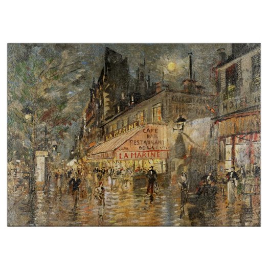 Constantin Korovin: Cafe La Marine, Parijs Snijplank (Voorkant)