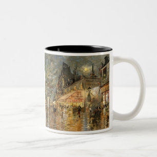 Constantin Korovin: Cafe La Marine, Parijs Tweekleurige Koffiemok
